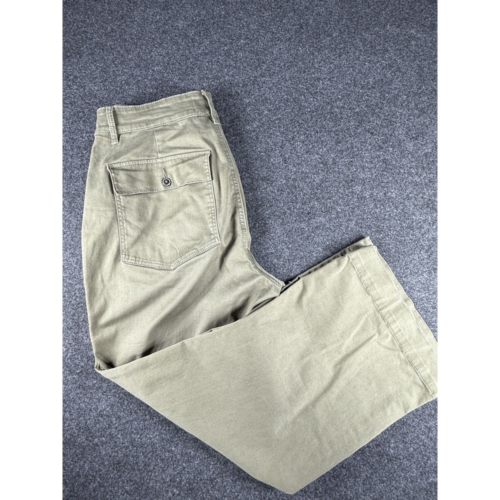 Frame Denim Wide Leg Cropped‎ Pant 30 Olive Green Boho Utility Minimal